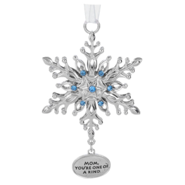 Assorted Snowflake With Saying Dangle Ornament, INDIVIDUALLY SOLD