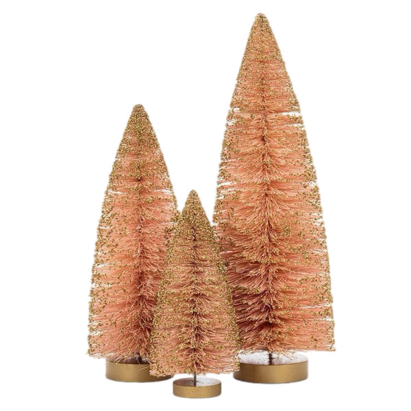 Assorted Pink Bottlebrush Tree Figurine, INDIVIDUALLY SOLD