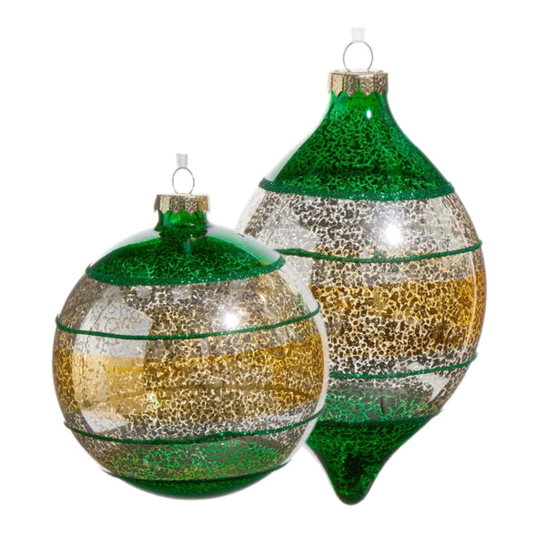Assorted Green & Orange Striped Ball, INDIVIDUALLY SOLD