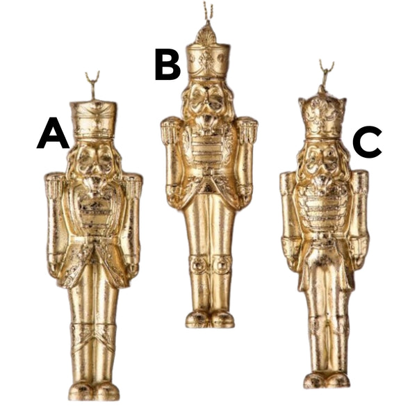 Assorted Gold Nutcracker Ornament, INDIVIDUALLY SOLD