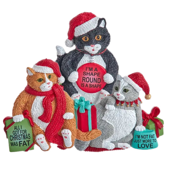 Assorted Fat Cat Ornament, INDIVIDUALLY SOLD