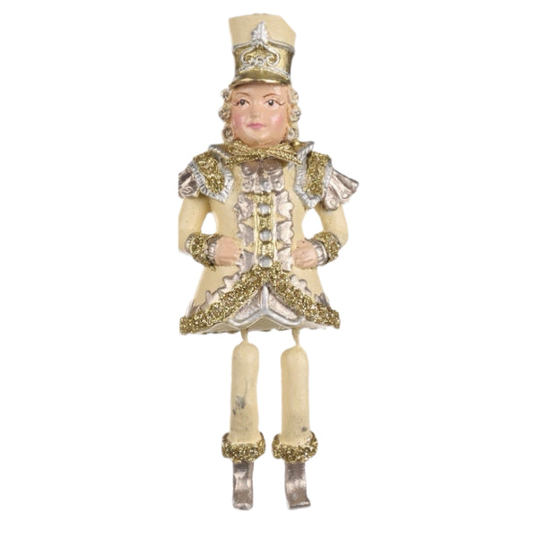 Assorted Gold & White Nutcracker Dangle Ornament, INDIVIDUALLY SOLD