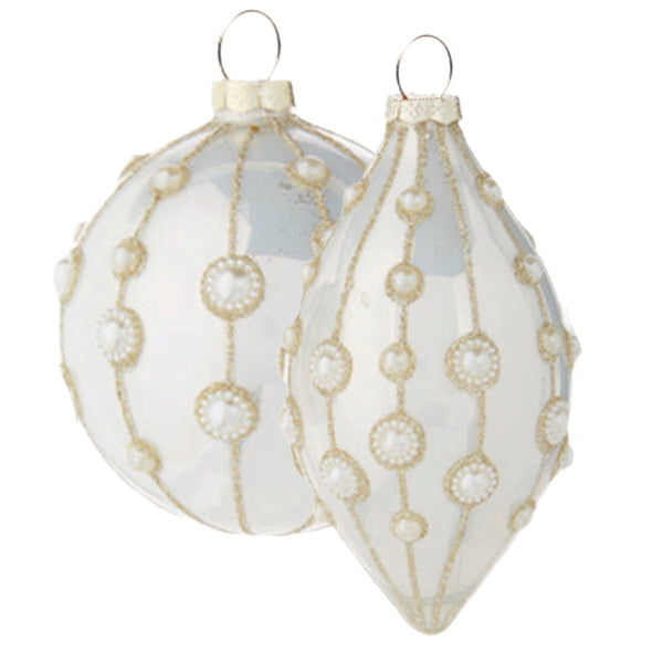 Assorted White Ball With Pearls Ball, INDIVIDUALLY SOLD