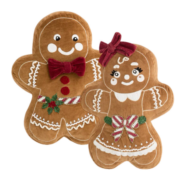Assorted Gingerbread Person Pillow, INDIVIDUALLY SOLD