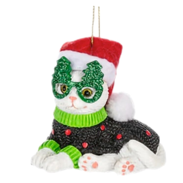 Assorted Holiday Dressed Cat Ornament, INDIVIDUALLY SOLD