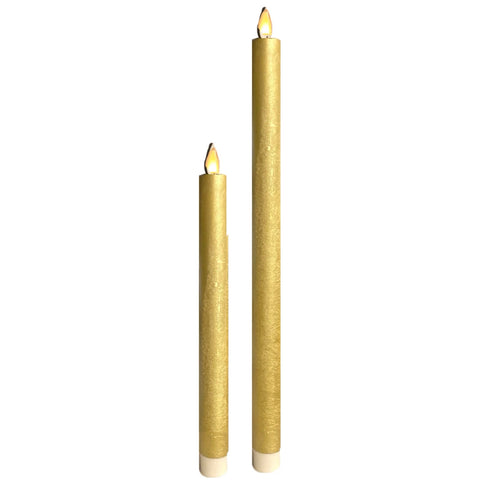 Assorted Gold Taper Flameless Candle, INDIVIDUALLY SOLD