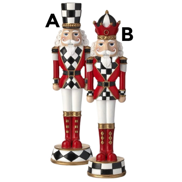 Assorted Checkered Nutcracker Figurine, INDIVIDUALLY SOLD