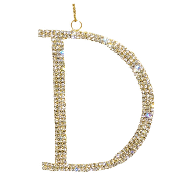 Assorted Rhinestone Monogrammed Ornament, INDIVIDUALLY SOLD