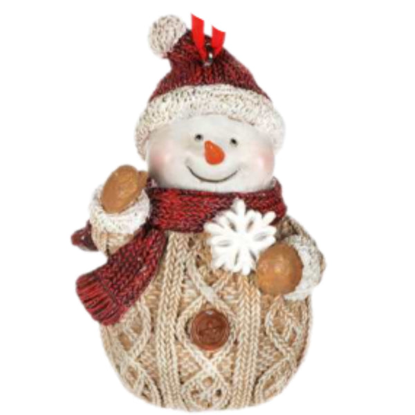 Assorted Snowman In Cream Sweater Ornament, INDIVIDUALLY SOLD