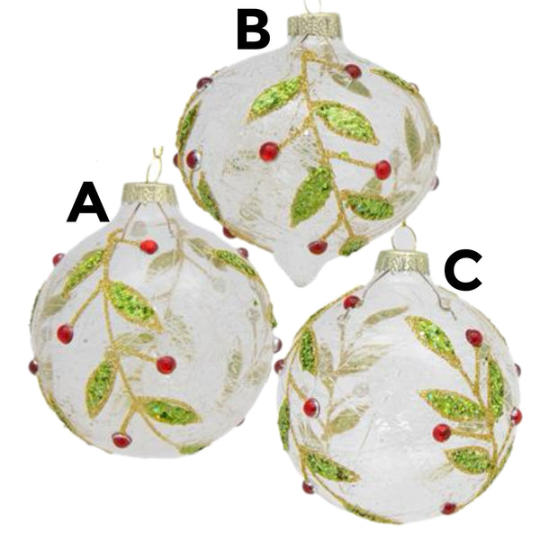 Assorted Holly Berries Ball, INDIVIDUALLY SOLD
