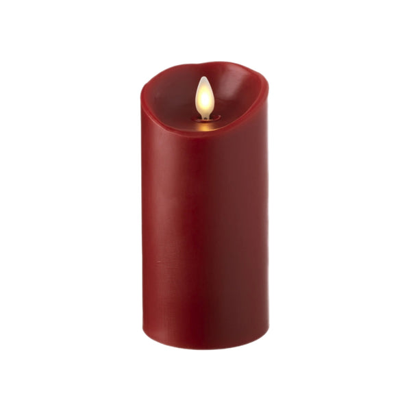 Assorted Red Flameless Pillar Candle, INDIVIDUALLY SOLD