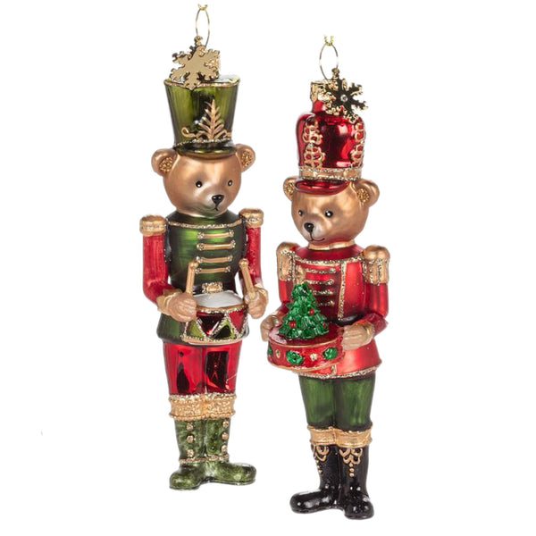 Assorted Teddy Bear Nutcracker Ornament, INDIVIDUALLY SOLD