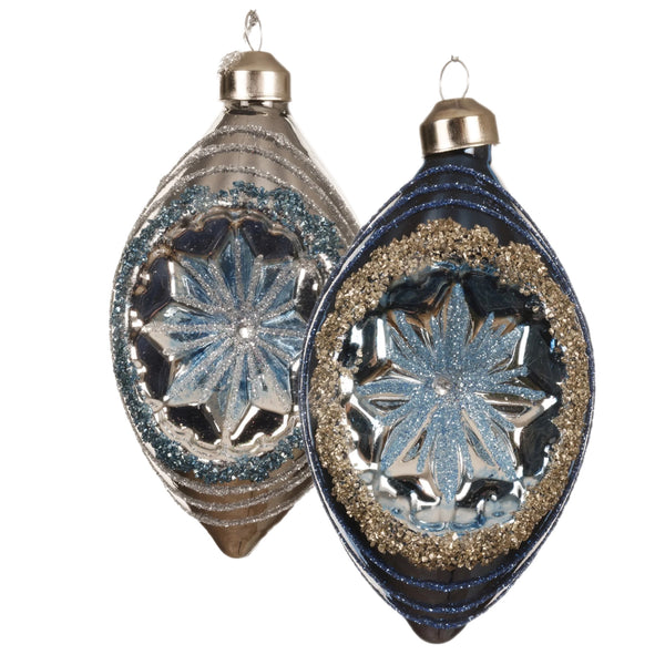 Assorted Blue Reflector Teardrop Ball, INDIVIDUALLY SOLD