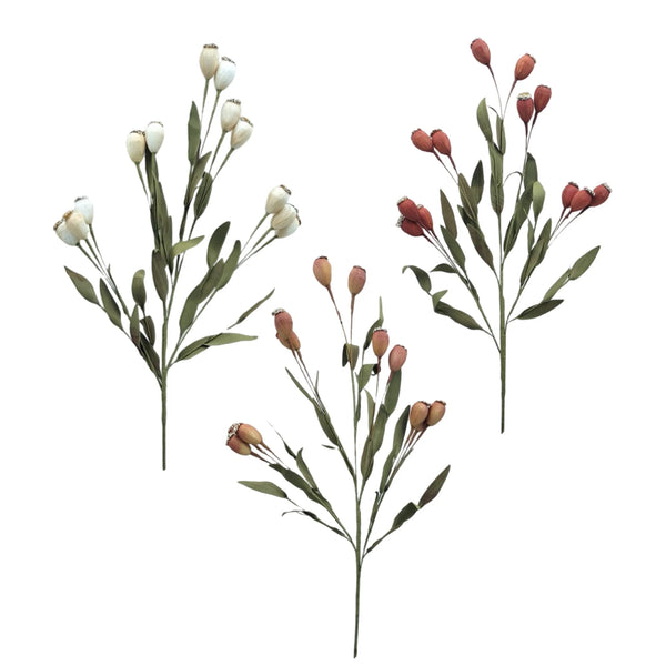 Assorted 35" Poppy Spray, INDIVIDUALLY SOLD