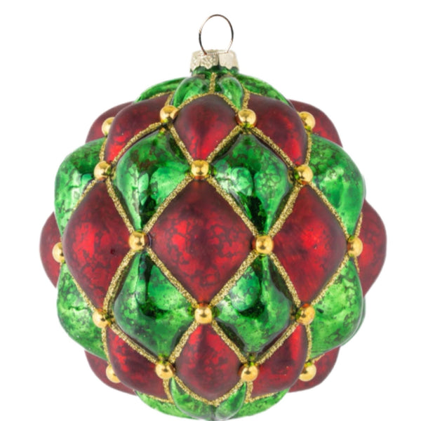 Assorted Red & Green Artichoke Ball, INDIVIDUALLY SOLD