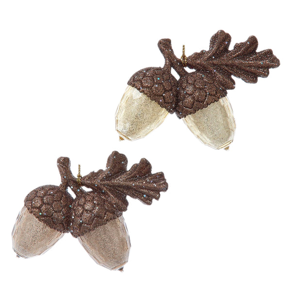 Assorted Glitter Acorn Ornament, INDIVIDUALLY SOLD