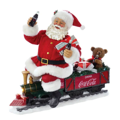 Possible Dreams: Coca Cola Santa On Train Figurine