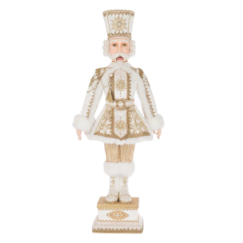 White & Gold Nutcracker Figurine
