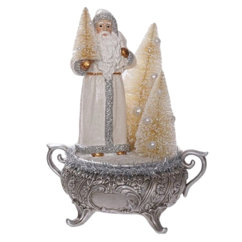 Santa In Urn Figurine