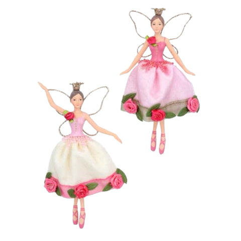 Assorted Rose Bud Fairy Ornament, INDIVIDUALLY SOLD
