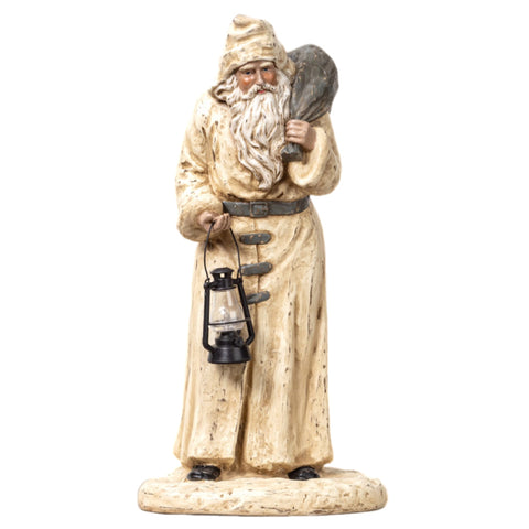 15.5" Santa With Lantern Figurine