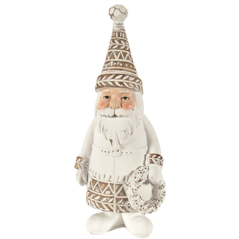 White Wash Santa Figurine