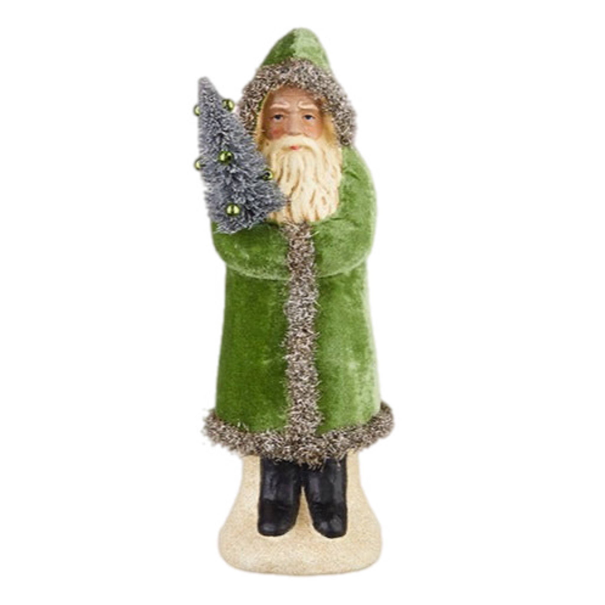 Green Belsnickle Santa Figurine