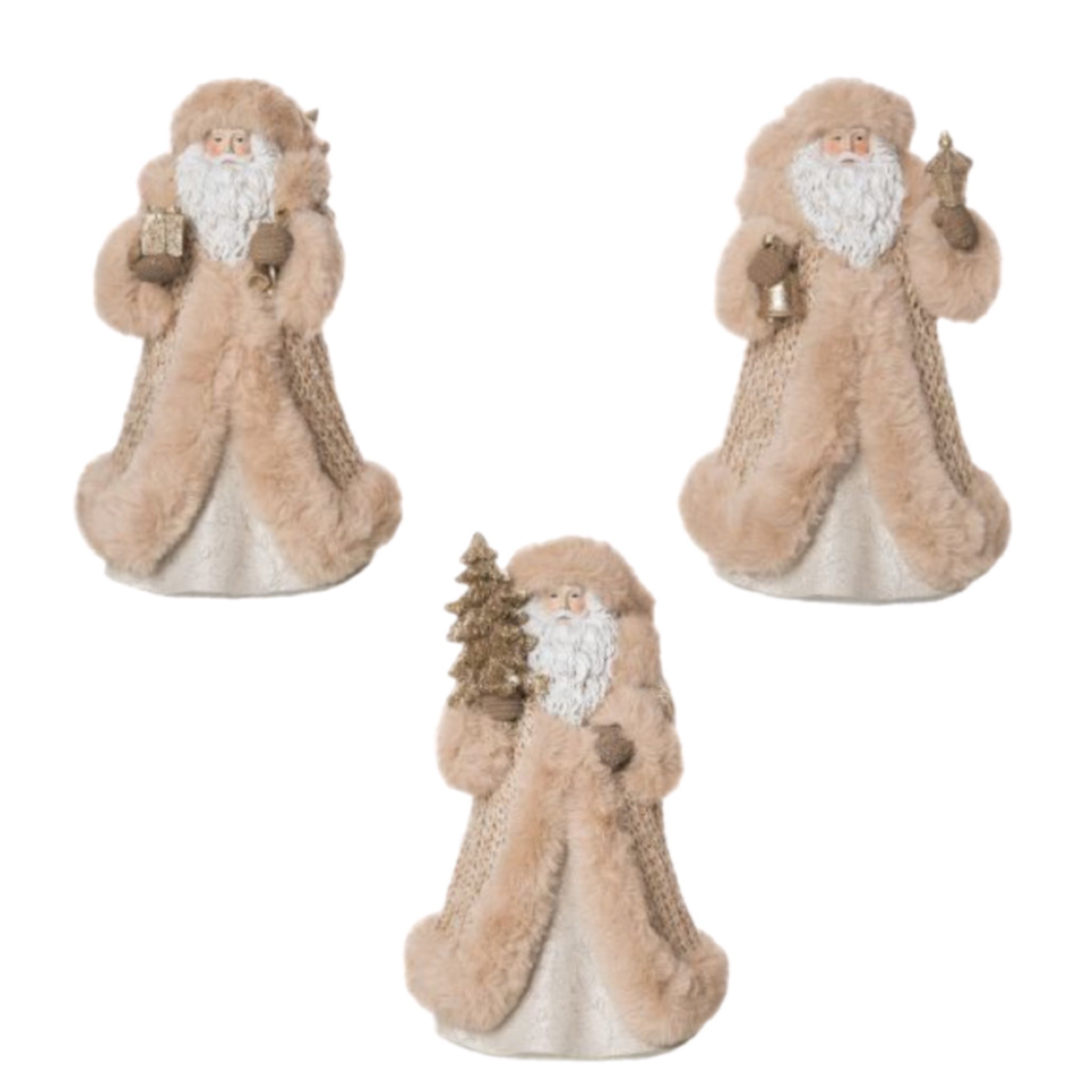 Assorted Pink Santa Figurine, INDIVIDUALLY SOLD