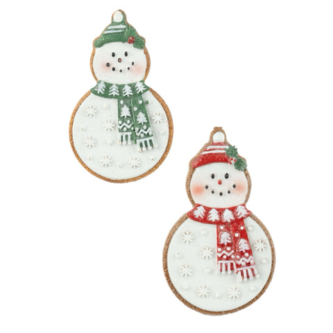 Assorted Gingerbread Snowman Cookie Ornament, INDIVIDUALLY SOLD