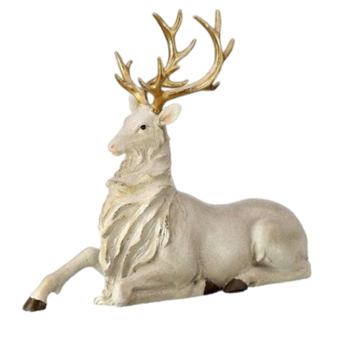 Sitting Elk Figurine