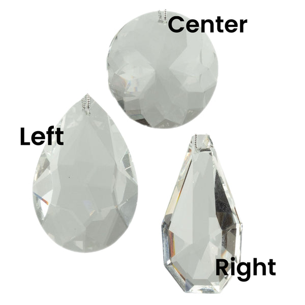 Assorted Clear Gemstone Ornament, INDIVIDUALLY SOLD