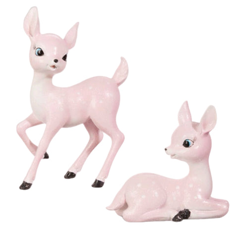 Assorted Retro Pink Deer Figurine, INDIVIDUALLY SOLD