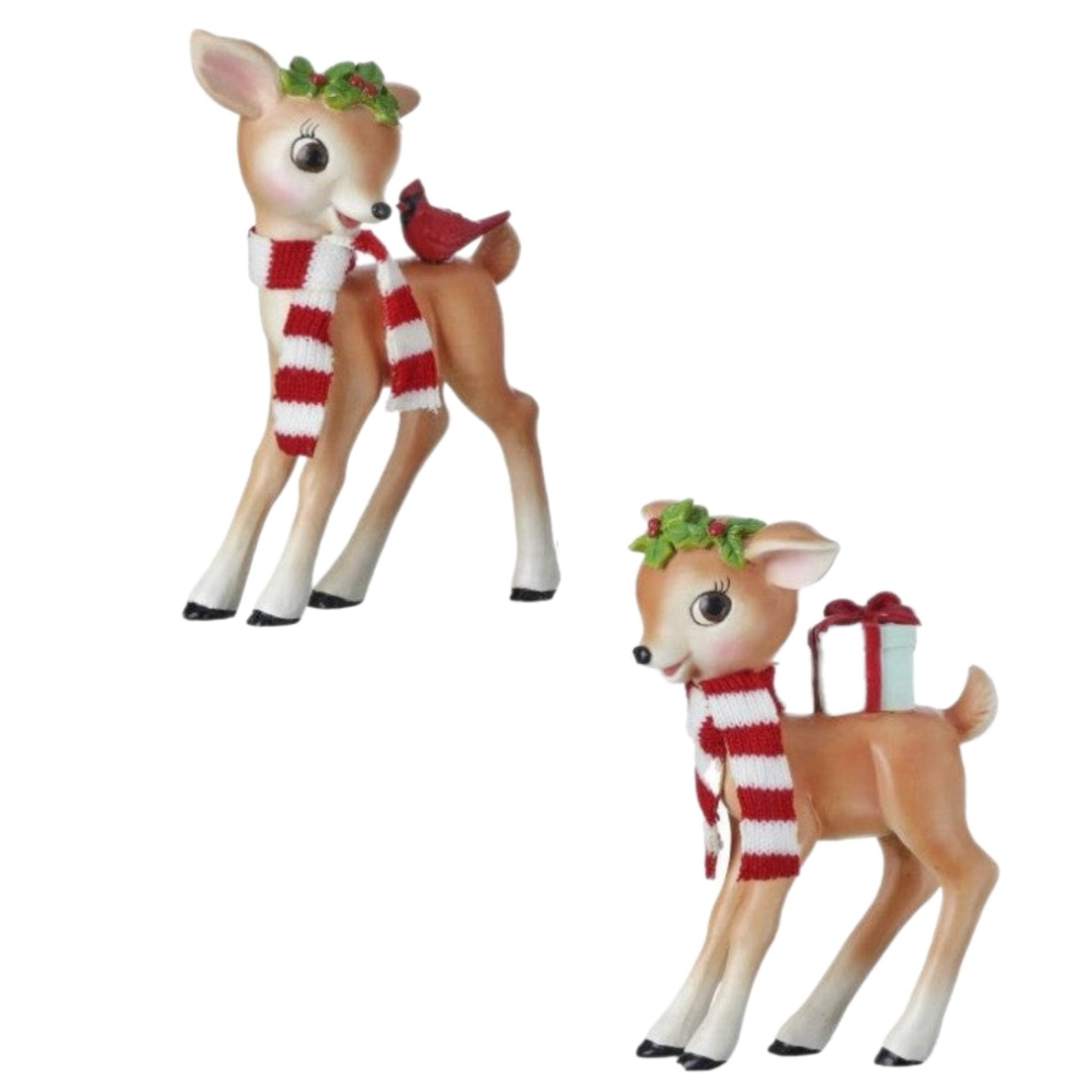 Assorted Deer With Scarf Figurine, INDIVIDUALLY SOLD