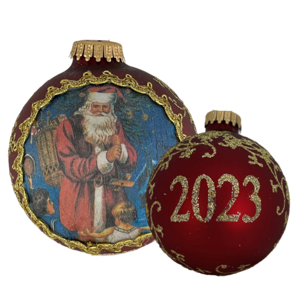 Dated 2023 Santa With Sack Ball