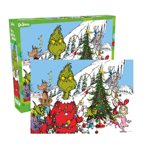 Grinch Wrapped In Lights Jigsaw Puzzle