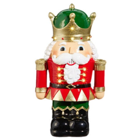 Lit Green Hat Nutcracker Figurine