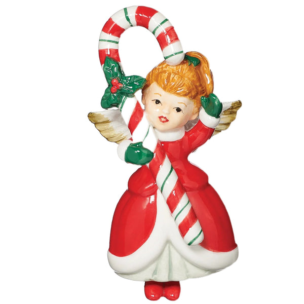 Assorted Angel With Candy Cane Ornament, INDIVIDUALLY SOLD