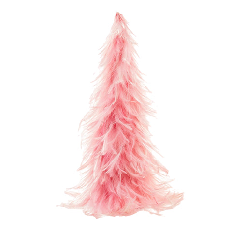 Pink Feather Tree Figurine