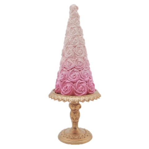 Pink Rosette Tree Figurine