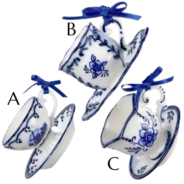 Assorted Teacup Ornament, INDIVIDUALLY SOLD