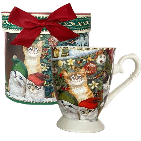Festive Cat Mug With Gift Box
