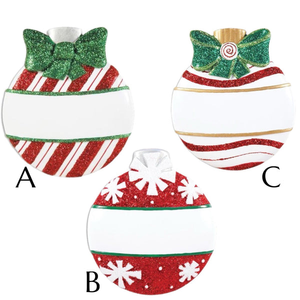 Assorted Christmas Ball Ornament, INDIVIDUALLY SOLD