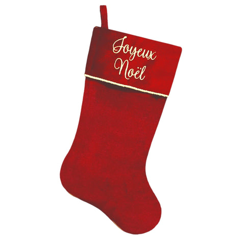 20.5" Red Joyeux Noel Stocking