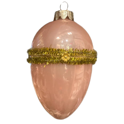 Blush Pink Hinged Egg Ornament