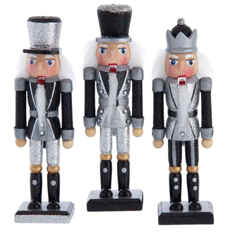 Assorted Silver And Black Nutcracker Ornament, INDIVIDUALLY SOLD