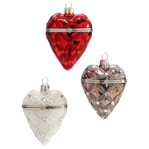 Assorted Kismet Heart Ornament, INDIVIDUALLY SOLD