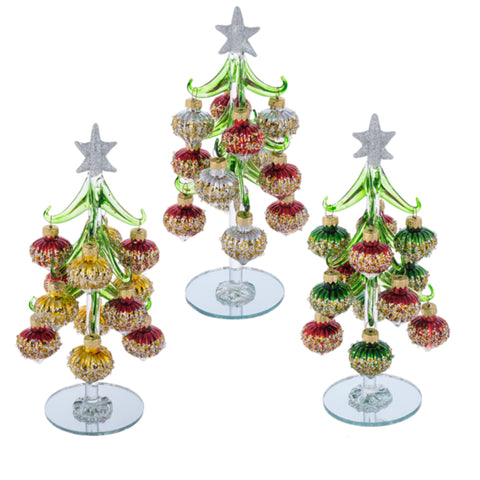 Assorted Medium Tree With Balls Figurine, INDIVIDUALLY SOLD