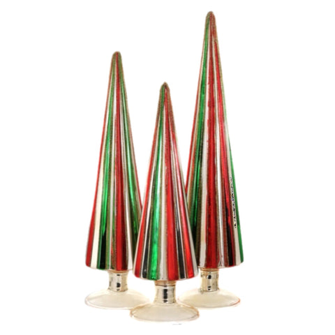 Assorted Striped Tree Figurine, INDIVIDUALLY SOLD