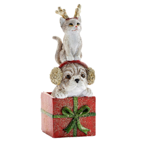 Cat And Dog In Gift Figurine