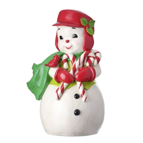 Snowman Wearing Hat Figurine